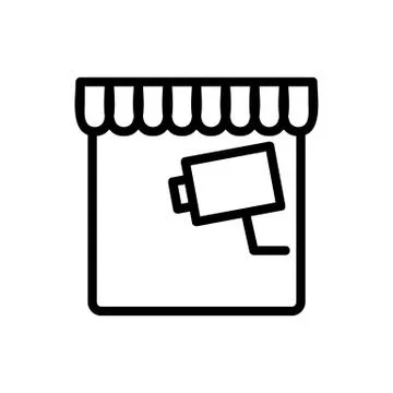 Camera cctv icon vector. Isolated contour symbol illustration Illustrazione stock