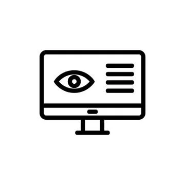 Camera cctv icon vector. Isolated contour symbol illustration Illustrazione stock
