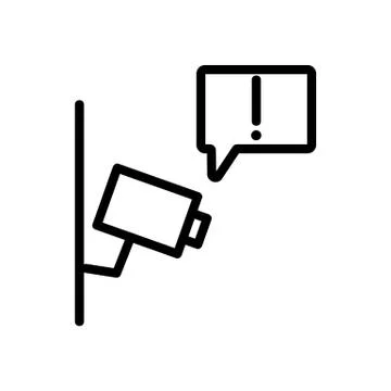 Camera cctv icon vector. Isolated contour symbol illustration Illustrazione stock