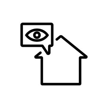 Camera cctv icon vector. Isolated contour symbol illustration Illustrazione stock