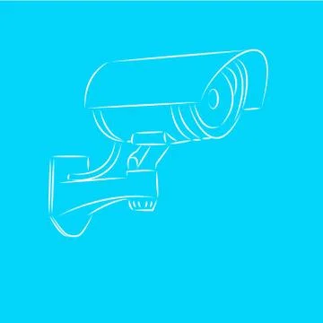 Camera cctv ,illustration eps 10 Illustrazione stock