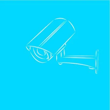Camera cctv ,illustration eps 10 Illustrazione stock