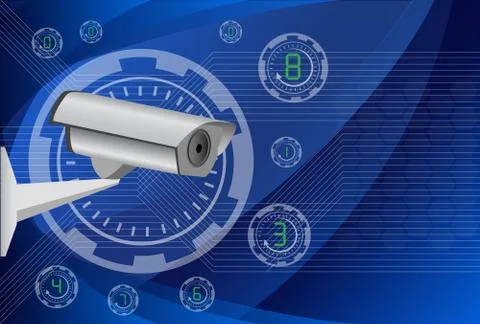 Camera cctv ,illustration eps 10 Illustrazione stock