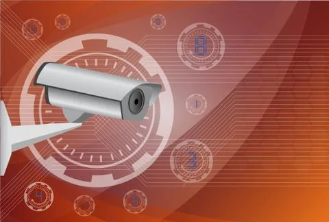 Camera cctv ,illustration eps 10 Illustrazione stock