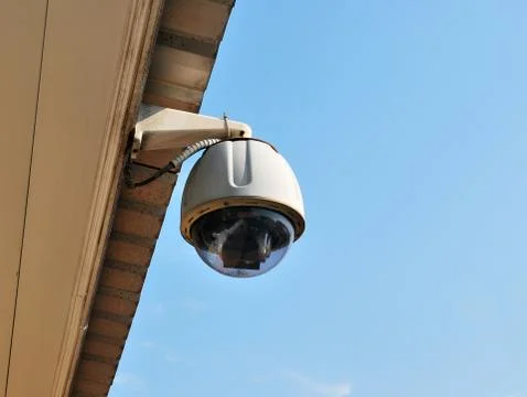 Camera cctv with outdoor background Stock-Fotos
