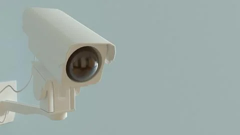The Camera CCTV for Security concept 3d Rendering. 스톡 일러스트