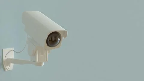 The Camera CCTV for Security concept 3d Rendering. Stock Illustration