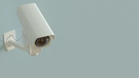 The Camera CCTV for Security concept 3d Rendering. 스톡 일러스트