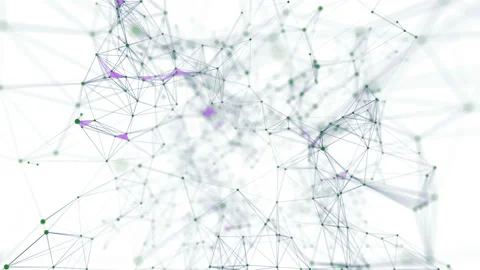 The camera changes the focal length. Plexus fantasy abstract technology and Stock Footage 115323405