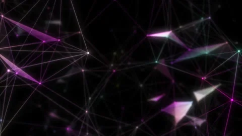 The camera changes the focal length. Purple abstract technology and engineering Stock Footage 114256850