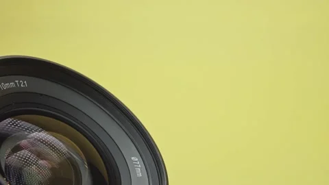 Camera cine lens Stock Footage 130586103