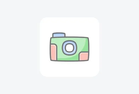 Camera circle  fully editable vector icon Illustrazione stock