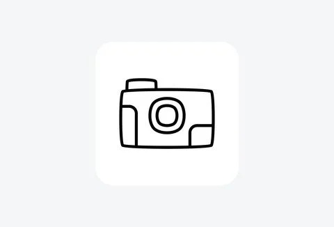 Camera circle  fully editable vector icon Stock Illustration