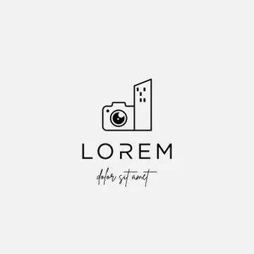 Camera City Logo Template Vector Symbol Design Stock Illustration