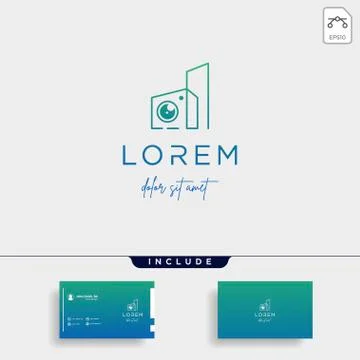 Camera City Logo Template Vector Symbol Design Stock Illustration