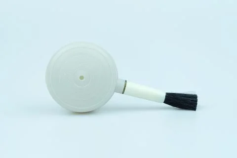 Camera cleaning brush isolated on white background Stock Photos