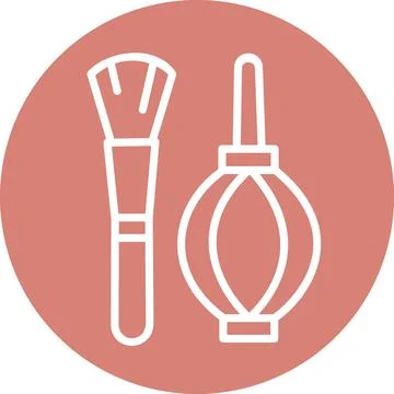 Camera Cleaning Kit Brush Blower Dust Removal Tool Icon Graphic Stock Illustration