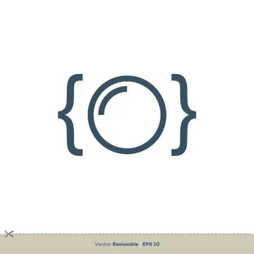 Camera Coding Lines vector Logo Template Illustration Design. Vector EPS 10. Stock Illustration