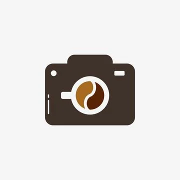 Camera Coffee Logo Illustrazione stock