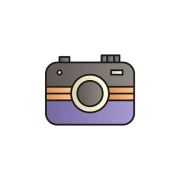 Camera color gradient vector icon Stock Illustration