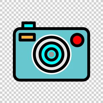 Camera Color Icon. Editable Stroke. Can be used for websites and mobile apps. Illustrazione stock