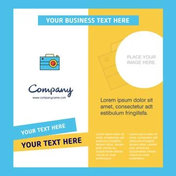 Camera  Company Brochure Template. Vector Busienss Template Illustrazione stock