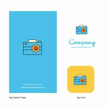 Camera  Company Logo App Icon and Splash Page Design. Creative Business App D Stock Illustration