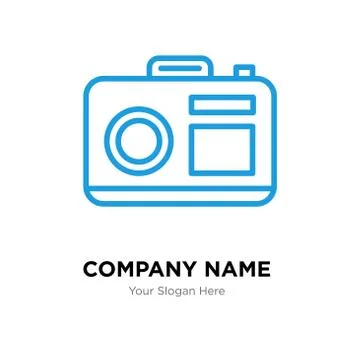 Camera company logo design template Stock Illustration