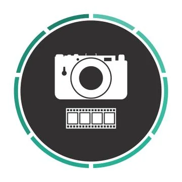 Camera computer symbol Stock Illustration