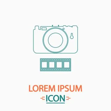 Camera computer symbol Stock Illustration