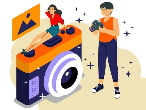 Camera Concept Illustration Stock Illustration