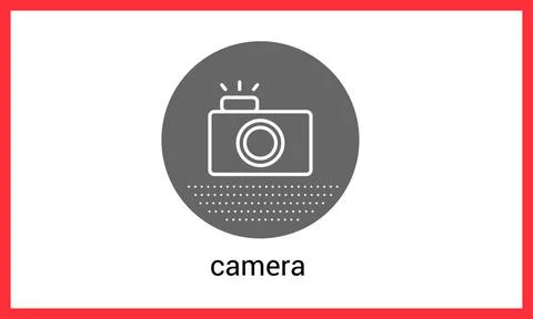 Camera contour outline vector Camera contour outline vector icon. Photocam... Stock Photos