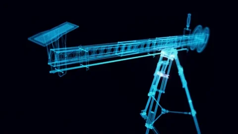 Camera crane hologram Close up 4k Stock Footage 150399072