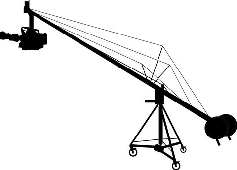 Camera crane icon on white background. drone symbol. video movie camera Stock Illustration