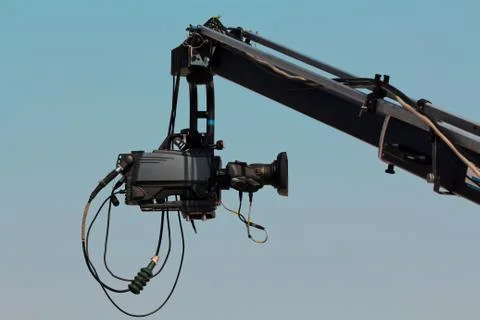 Camera on crane Fotos Stock