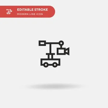 Camera Crane Simple vector icon. Illustration symbol design template for web  Stock Illustration