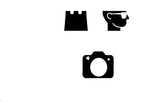 CAMERA DESIGN OFF silhouette Illustrazione stock