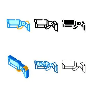 Camera device color icon vector clean flat Stock Illustration