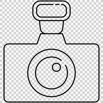 Camera device with mounted flash unit Stock-Illustration