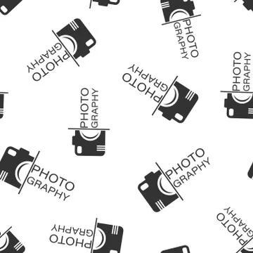 Camera device sign icon seamless pattern background. Photography vector illus Stockillustratie