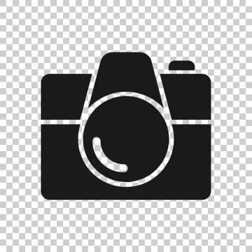 Camera device sign icon in transparent style. Photography vector illustration Illustrazione stock