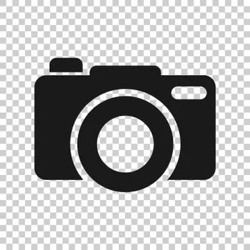 Camera device sign icon in transparent style. Photography vector illustration Stock Illustration