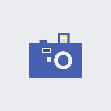 Camera device vector logo design.  Camera silhouette icon design Stock Illustration