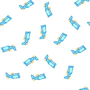 Camera device vector seamless pattern flat Illustrazione stock