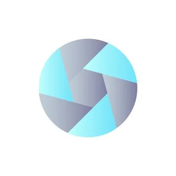 Camera diaphragm flat gradient color ui icon Illustrazione stock