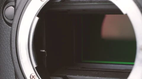 Camera. Digital matrix in the camera. Close-up. Stock Footage 152726629