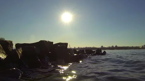 Camera dive into the river. 動画素材 48073077