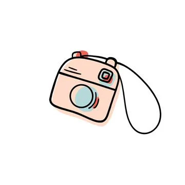 Camera doodle icon vector Illustrazione stock