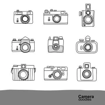 Camera doodles Stock Illustration