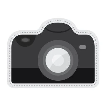 Camera dotted sticker 스톡 일러스트